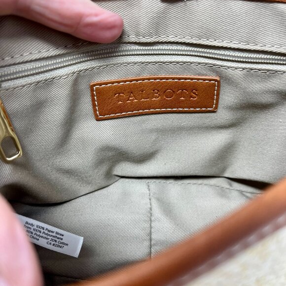 Talbots CROSSBODY BAG PACKABLE Paper-Straw - Picture 8 of 14